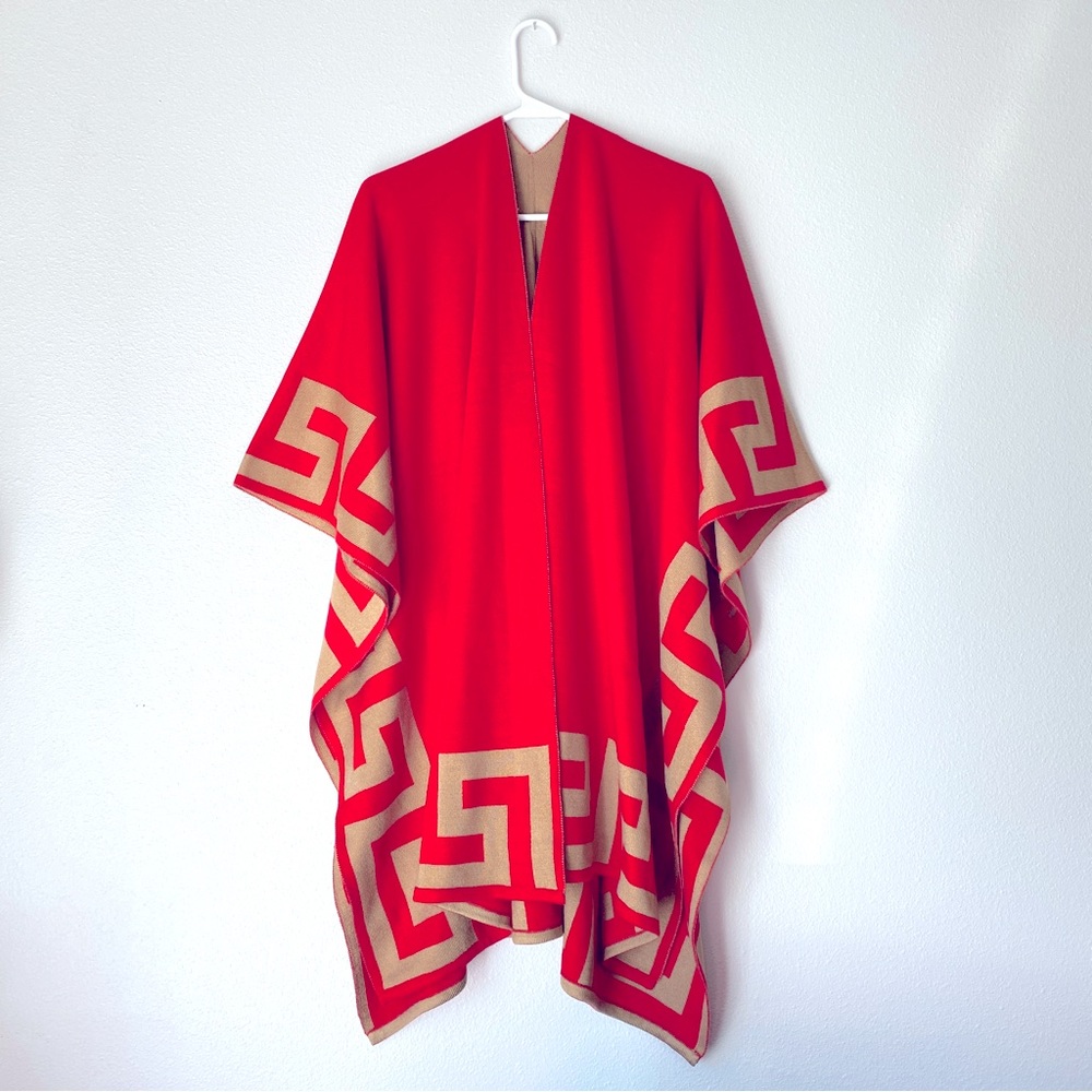 Reversible Front Open Woolen Cape. - image 1